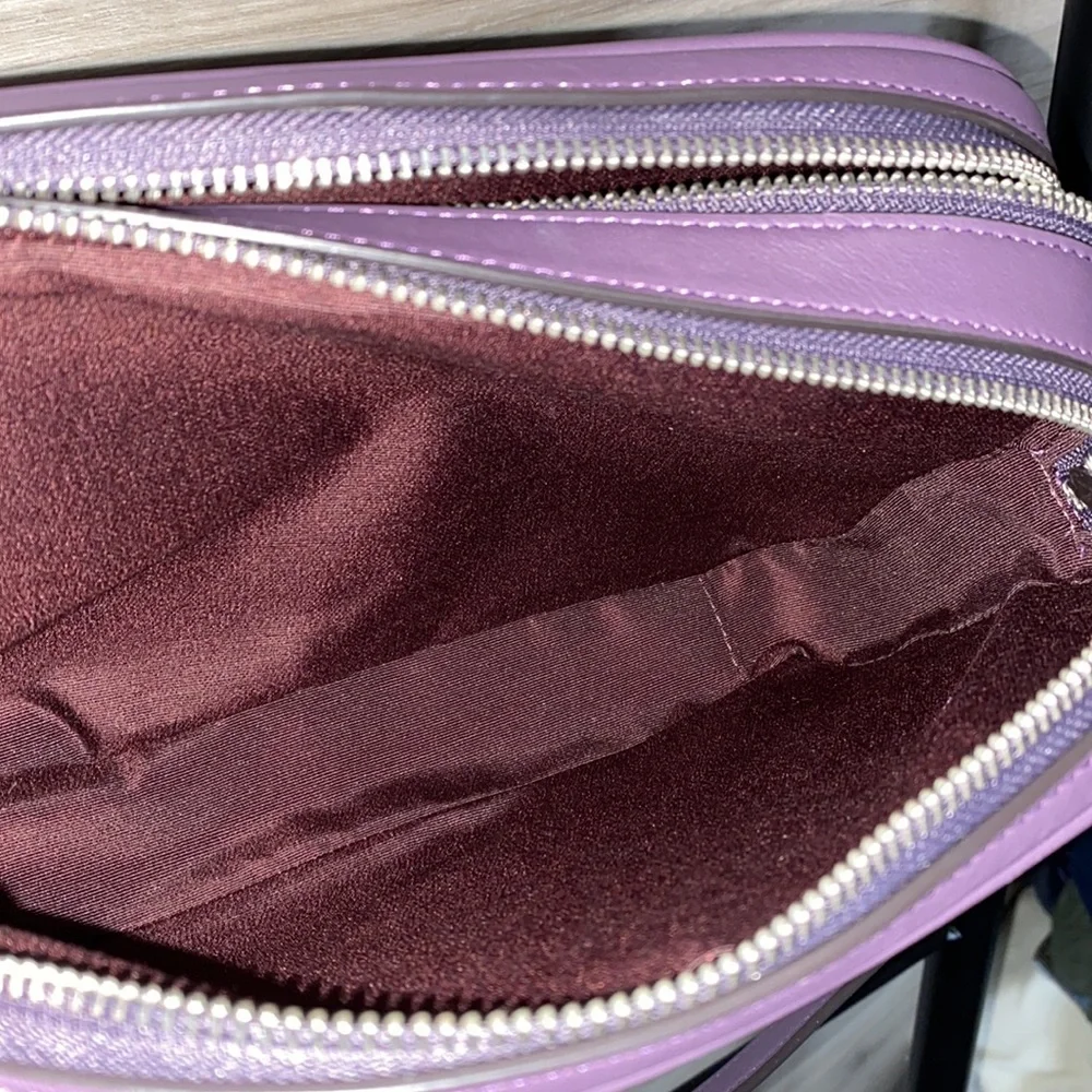 NWT- Coach Linear Quilted Nappa Leather Jes Crossbody, Amethyst